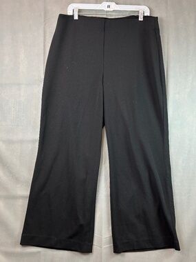 WHITE HOUSE BLACK MARKET Slip On Wide Leg Pants 16S Curvy in Black